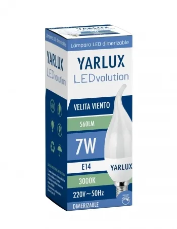 Lámpara Velita Viento LED 5W opal E14 YARLUX